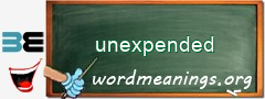 WordMeaning blackboard for unexpended